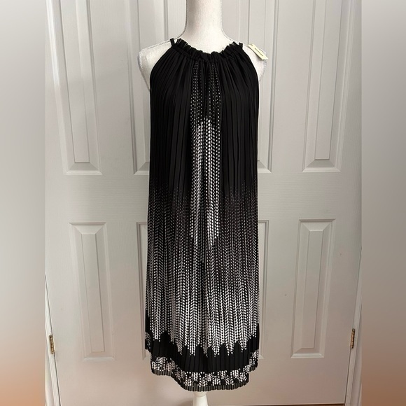 Max Studio Dresses & Skirts - NWT MAX STUDIO Maxi, Sleeveless, Pleated, Polka Dots, Dress, Black & White Large